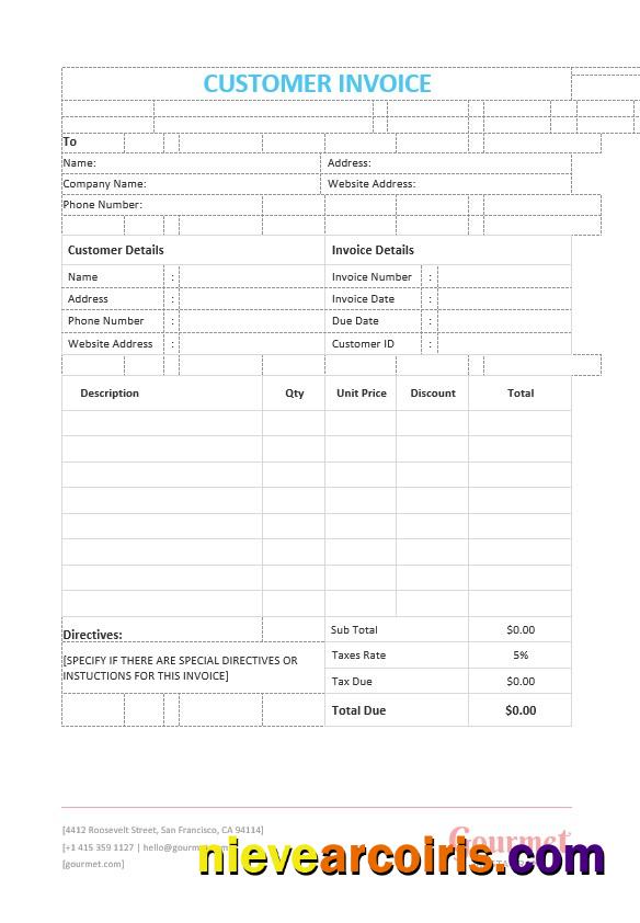 Customer Invoice.